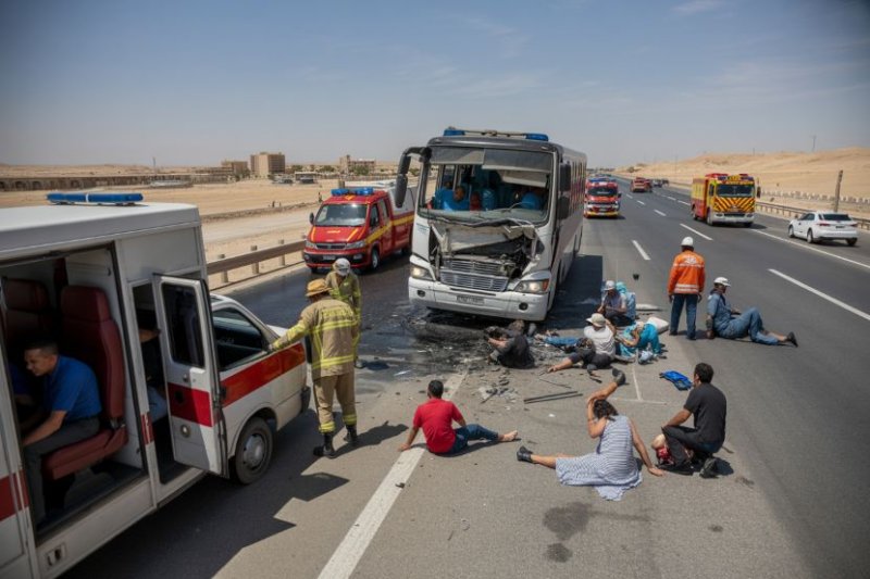 Two dead, dozens injured in tourist bus crash in Egypt