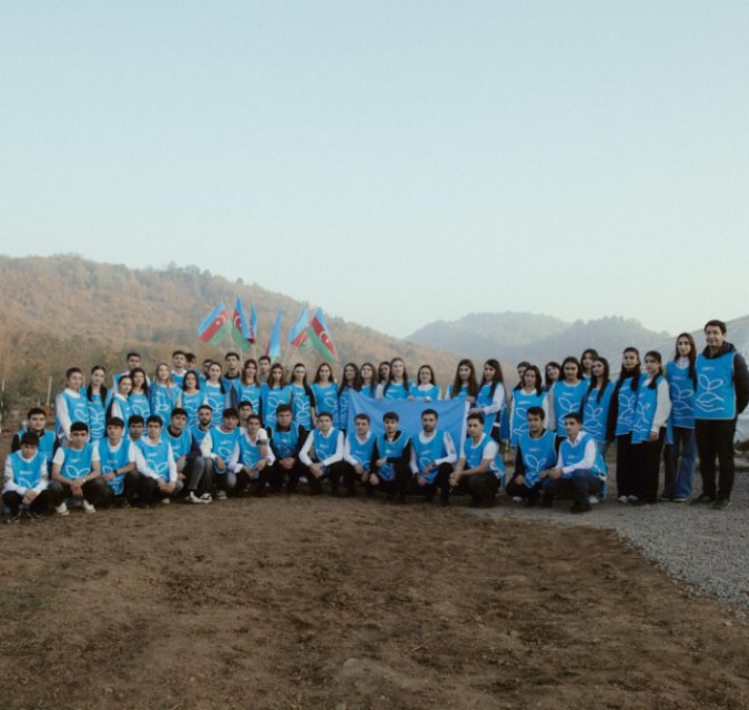  Leyla Aliyeva, Arzu Aliyeva, and Alena Aliyeva participate in ecological actions in Lankaran  