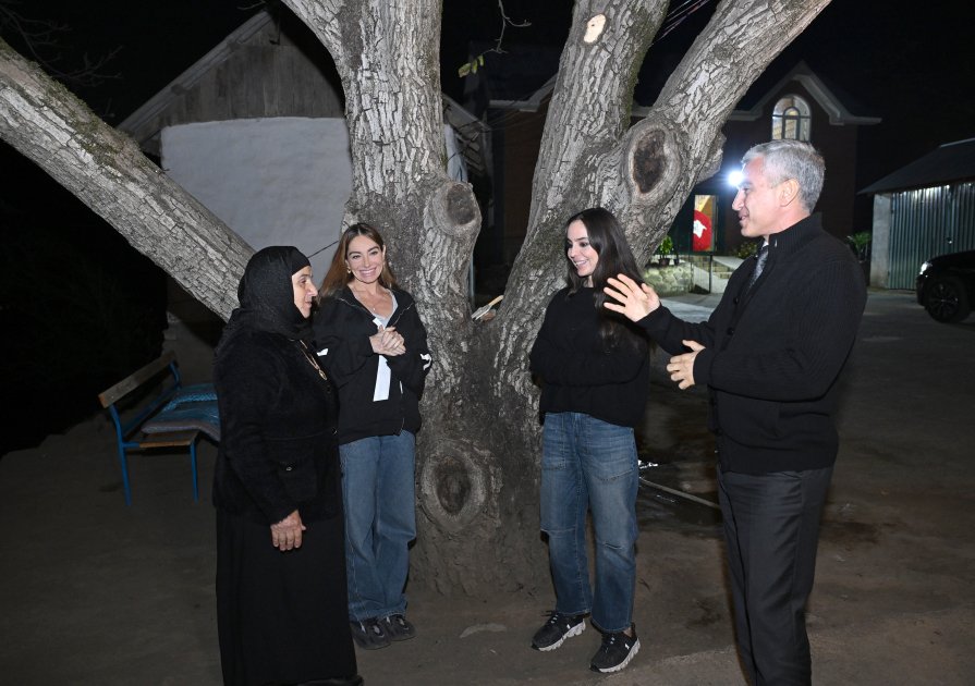 Leyla Aliyeva and Arzu Aliyeva visit family of National Hero Panjali Teymurov in Astara