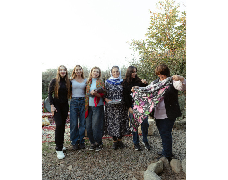 Leyla Aliyeva, Arzu Aliyeva, and Alena Aliyeva visit farming enterprise in Lankaran