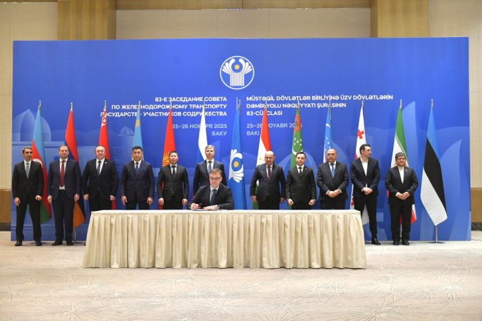 Protocol of 83rd meeting of CIS Railway Transport Council signed in Baku