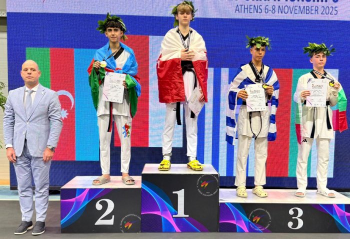 Azerbaijani taekwondo fighter wins silver at European Cadet Championships 2025