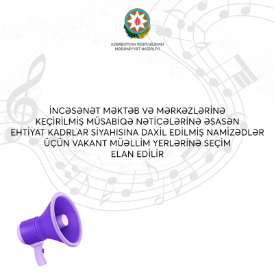 Ehtiyat kadrlar üçün vakansiya seçimi elan edilir