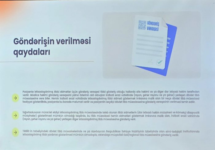 Tibbi müəssisələrə göndərişlərin alınması qaydası açıqlanıb