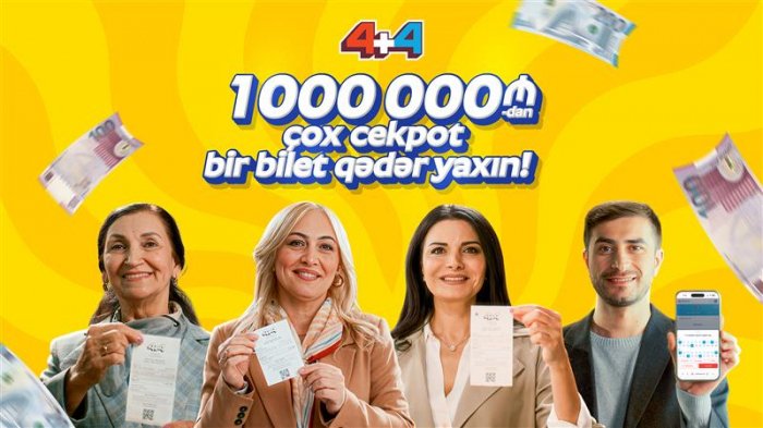 “4+4” lotereyasında cekpot 1 000 000 manatı keçdi  
