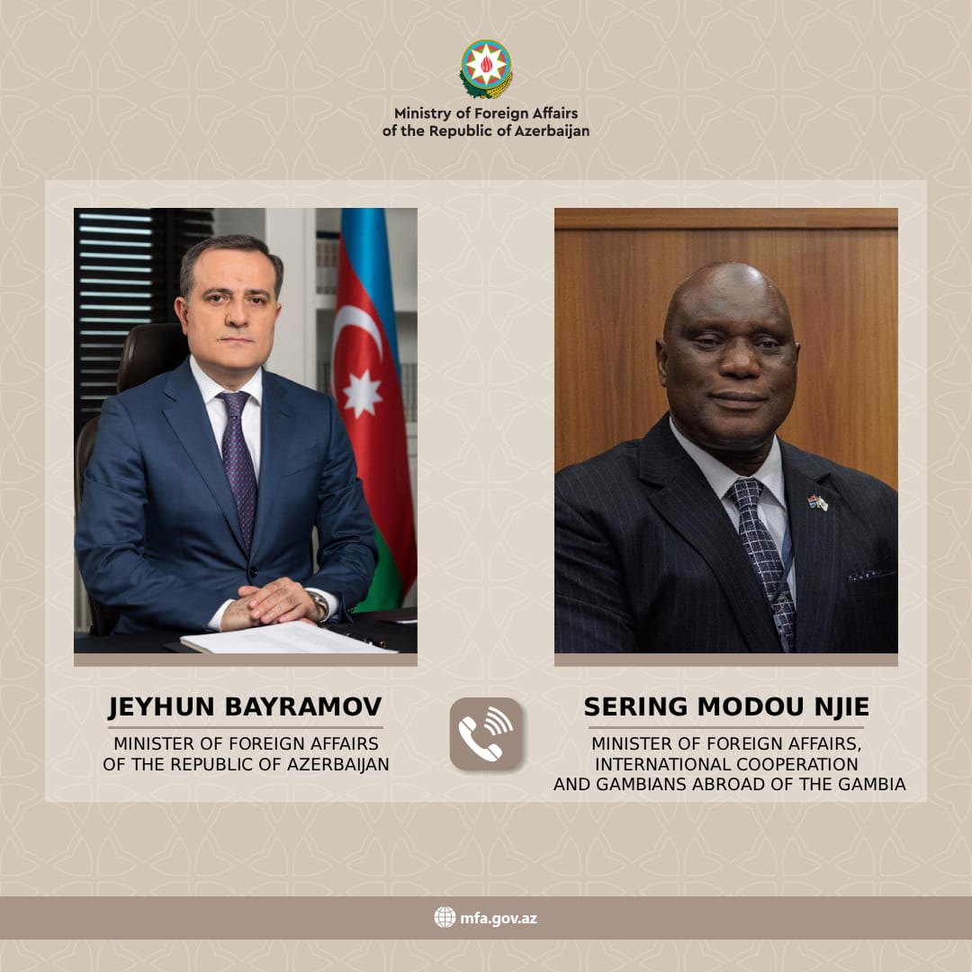   Telephone conversation held between Azerbaijani and Gambian FMs  