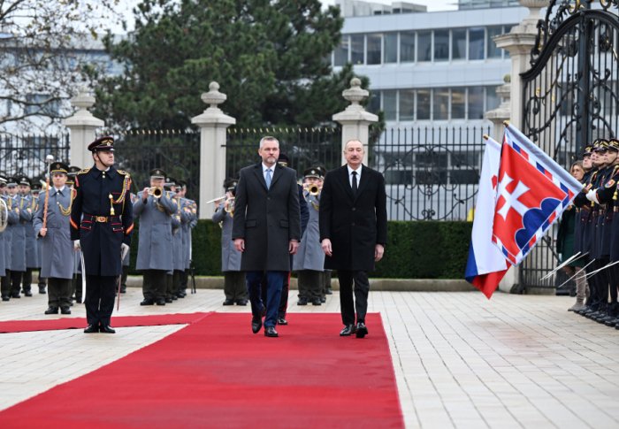   Official welcome ceremony was held for President Ilham Aliyev in Bratislava  