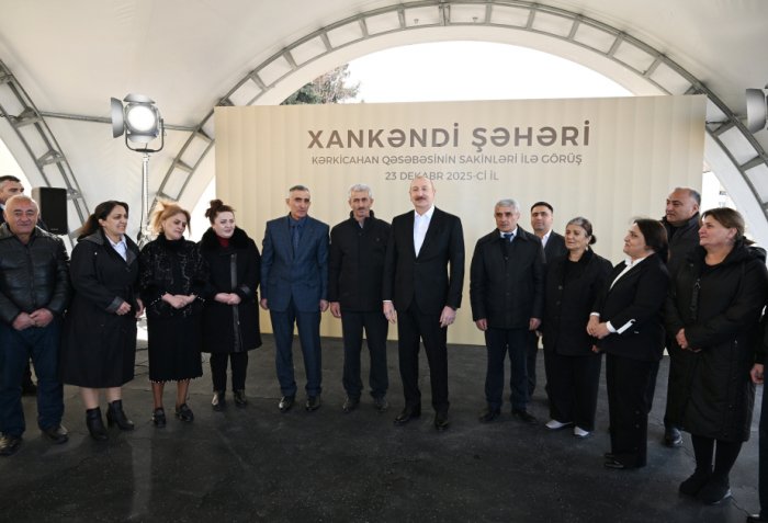   President Ilham Aliyev met with residents relocated to Karkijahan settlement  