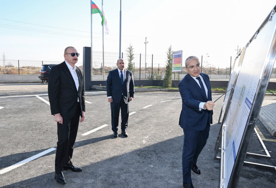   President Ilham Aliyev attended opening of metal electric pole production facility in Aghdam  