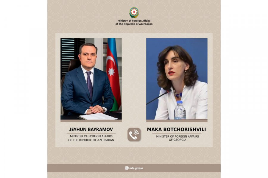   Azerbaijani, Georgian FMs hold phone talk  