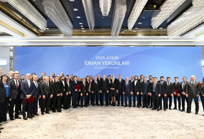   Presidente Ilham Aliyev asiste a la ceremonia dedicada a los resultados deportivos de 2025  