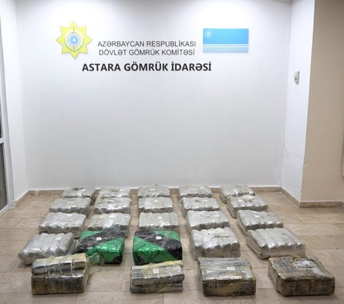 Astara gömrüyündə 150 kiloqram narkotik aşkarlanıb |    FOTOLAR   