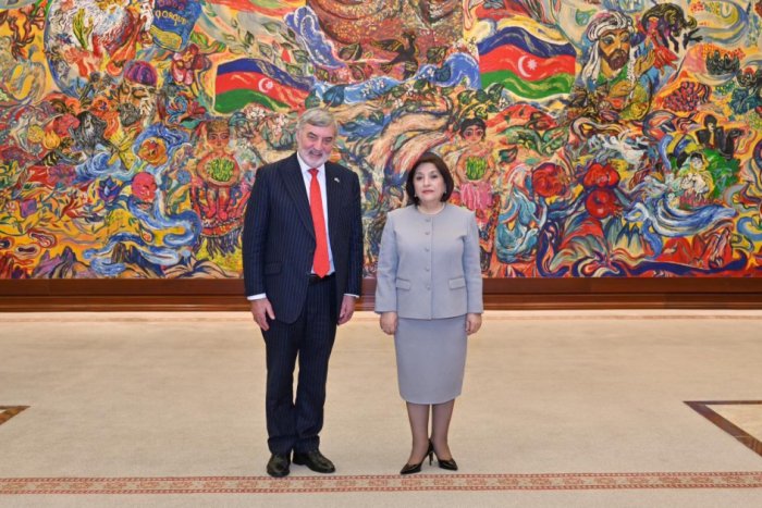  La Presidenta de Milli Majlis analiza las relaciones interparlamentarias con el Enviado Comercial del Reino Unido 