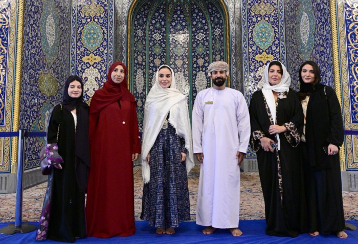   Leyla Aliyeva besucht die Sultan-Qabus-Moschee in Maskat  