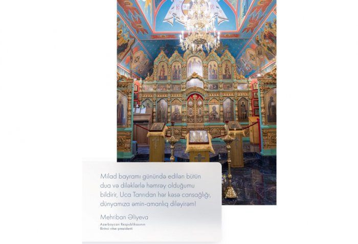 First Vice-President Mehriban Aliyeva shared post on Christmas