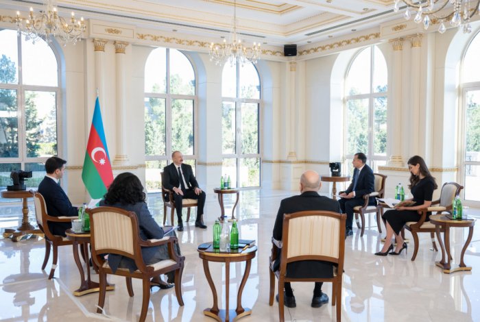  President Ilham Aliyev interviewed by local TV channels - UPDATED