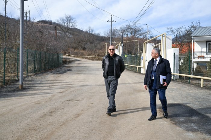  Azerbaijani President inspects reconstruction progress in Aghdara
