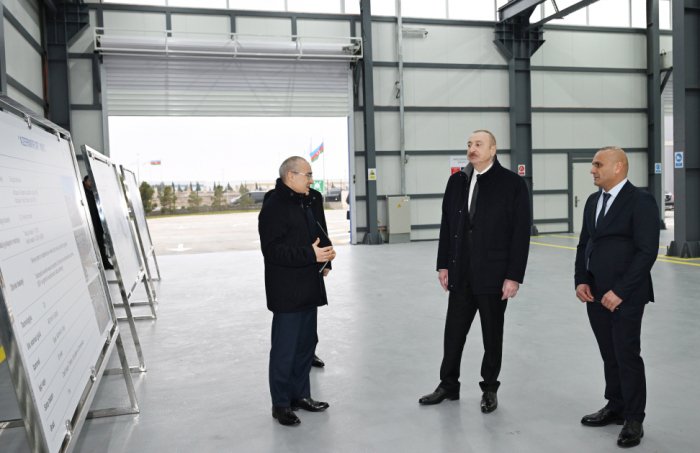   President Ilham Aliyev attends opening of mirror sheet production plant in Sumgayit Industrial Park  