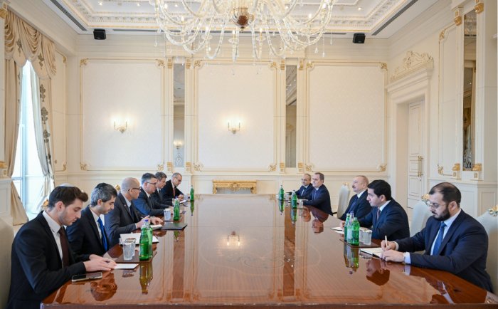   Presidente Ilham Aliyev recibe al ministro de Asuntos Exteriores de Israel  
