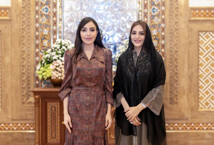 Vice-President of Heydar Aliyev Foundation Leyla Aliyeva meets with First Lady of Oman in Muscat