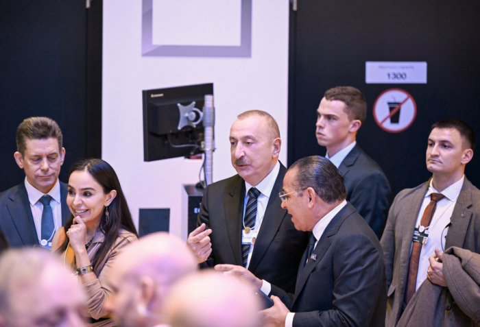 President Ilham Aliyev participated in panel session as part of World Economic Forum - PHOTOS