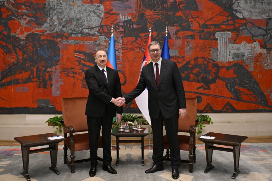  President Ilham Aliyev, President of Serbia hold one-on-one meeting 