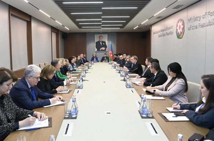 Dscheyhun Bayramov empfing Delegation der US-Handelskammer