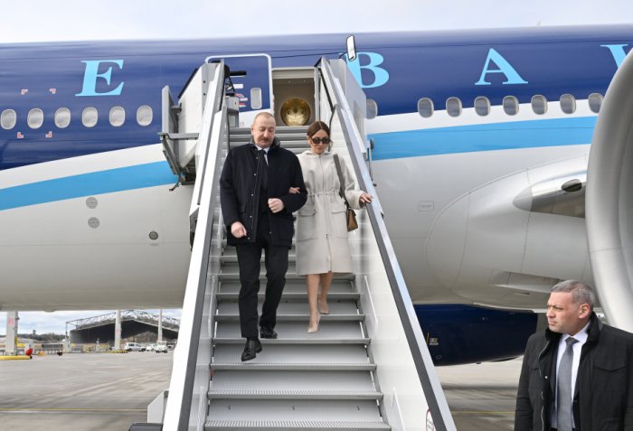  President Ilham Aliyev arrives in Germany 