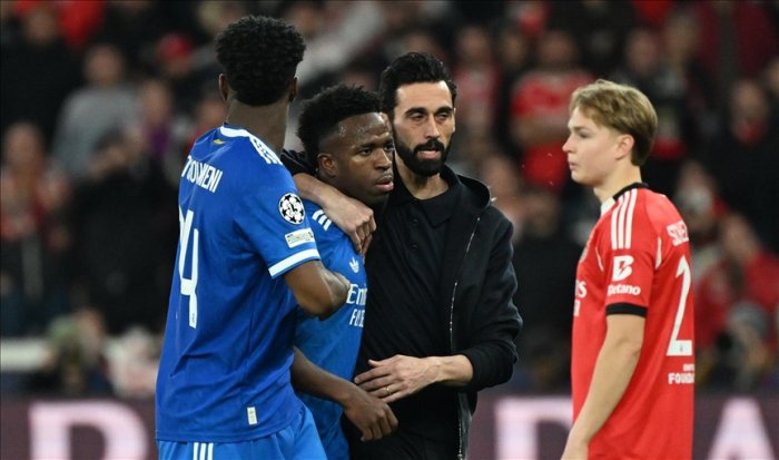 Benfica-Real Madrid match halted over alleged racist abuse targeting Vinicius