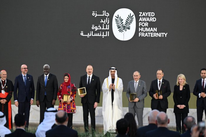   President Ilham Aliyev receives Zayed Award for Human Fraternity  