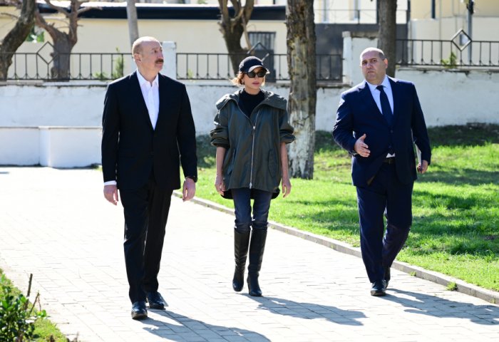   President Ilham Aliyev inspected reconstruction progress in Khojavend village  