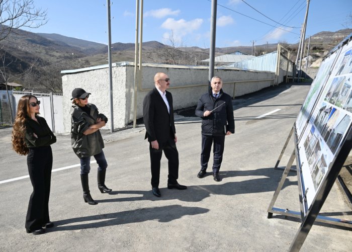 President Ilham Aliyev inspected reconstruction progress in Khanabad village of Khojaly district