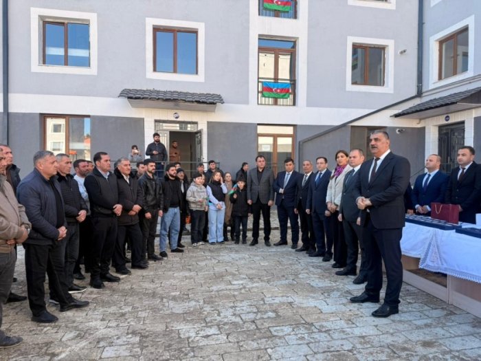 First group of residents relocated to city and village of Khojavend receive house keys