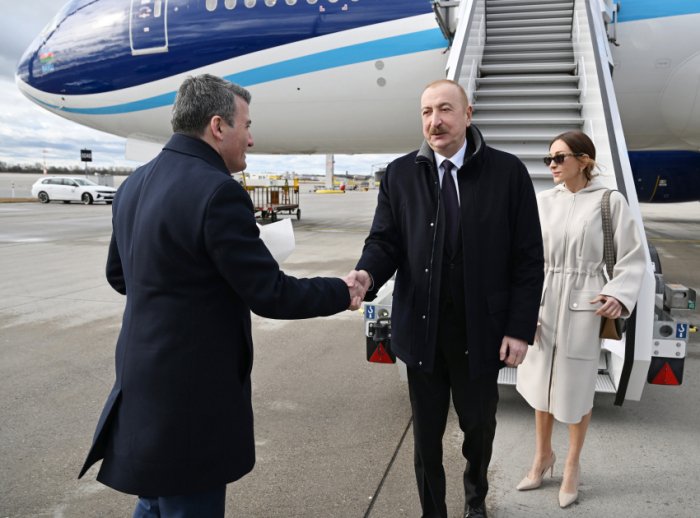  President Ilham Aliyev arrived in Germany 