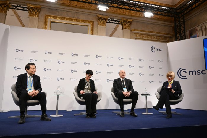  President Ilham Aliyev participated in panel discussion in Munich 