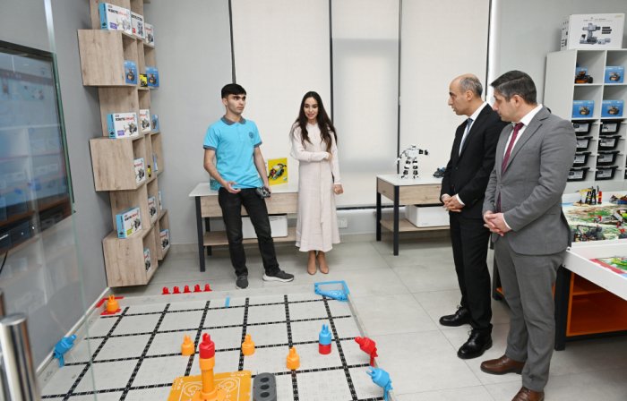   Leyla Aliyeva and Alena Aliyeva visit STEAM center and Secondary School No. 37 in Ganja  