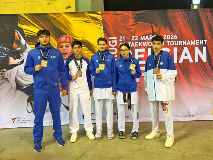 Taekvondoçularımız Belçikada 5 medal qazanıblar