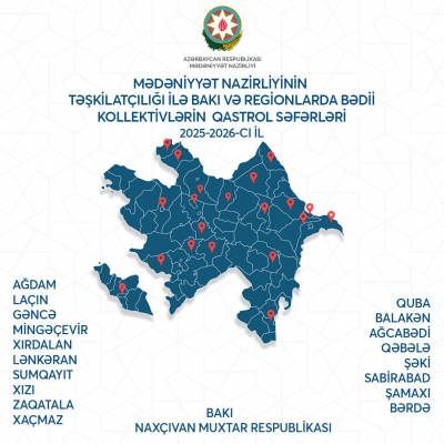 Azərbaycanda  ilk dəfə  genişmiqyaslı mədəni qastrollar keçiriləcək