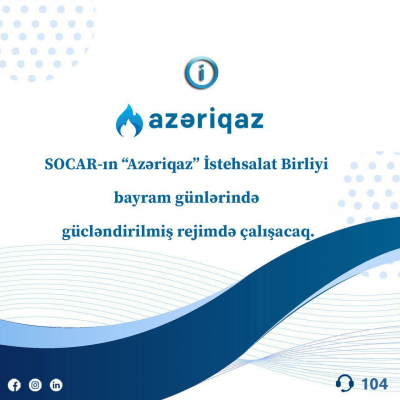 "Azəriqaz" bayramda da işləyəcək