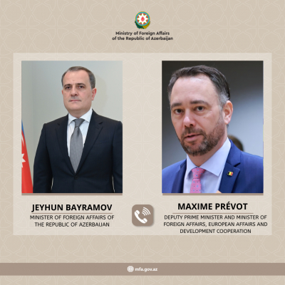    Ceyhun Bayramov Maksim Prevo ilə Yaxın Şərqi müzakirə edib   