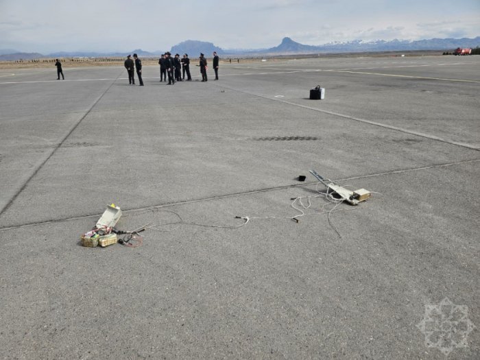   Remnants of the drone that hit Nakhchivan Airport  