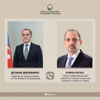 Azərbaycan və İordaniya XİN rəhbərləri Yaxın Şərqi müzakirə ediblər