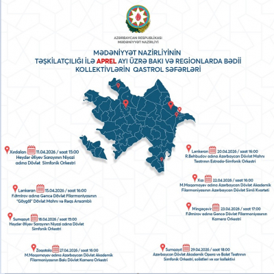 Bu ay 6 şəhərimizdə mədəni qastrol proqramına qoşula bilərsiniz