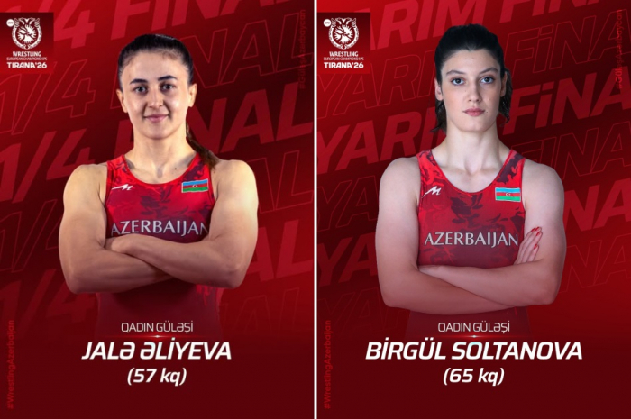 İki qadın güləşçimiz yarımfinalda