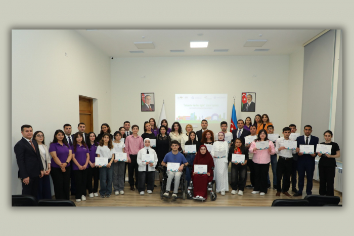 “İmkanlar hər kəs üçün” sosial layihəsinin iştirakçılarına sertifikatlar təqdim olunub