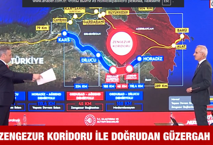  "Zəngəzur dəhlizi 2030-cu ilə qədər açılacaq" -    Türkiyəli nazir    