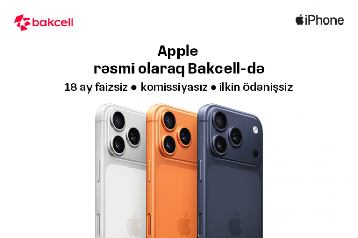 Apple məhsullarını rəsmi olaraq Bakcell Shop-da əldə et!