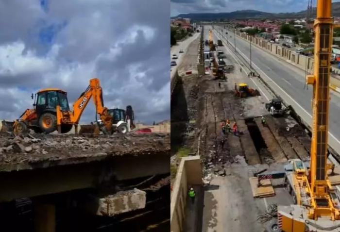 Qobustandakı qəzalı körpü sökülür