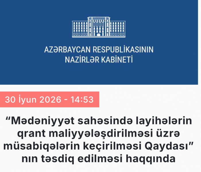 Yaradıcılıq fəaliyyətinin dövlət  maliyyələşdirməsi mexanizmi təkmilləşdirilir