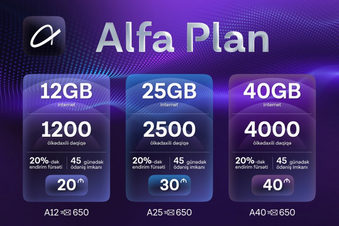 Azercell yeni nəsil    “Alfa Plan” tariflərini    təqdim edir